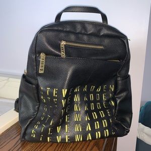 Black Steve Madden backpackwith neon detailing